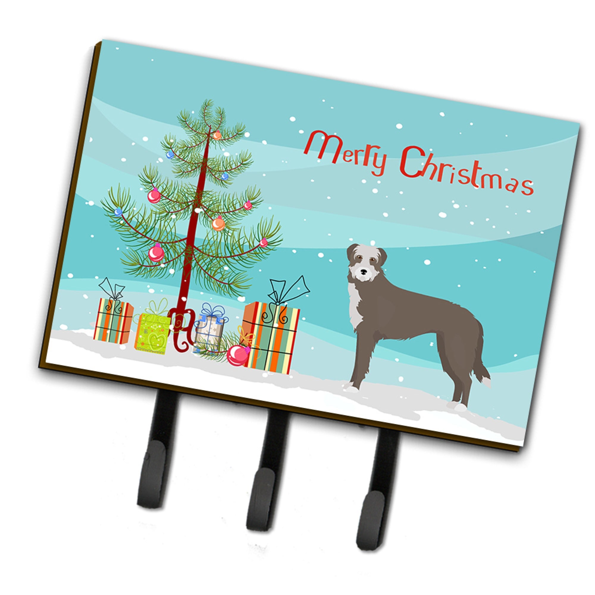 Caroline'S Treasures Lurcher #1 Christmas Tree Leash Or Key Holder Hooks, Multicolor